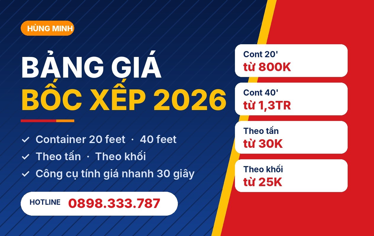 Bảng Giá Bốc Xếp Hàng Hóa – Công Cụ Tính Giá Nhanh